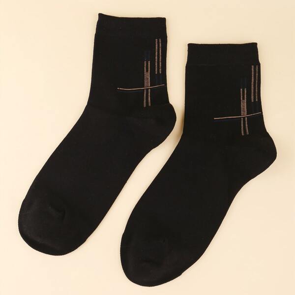 

Men Graphic Crew Socks, Black