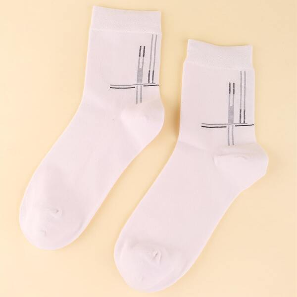 

Men Graphic Crew Socks, Beige