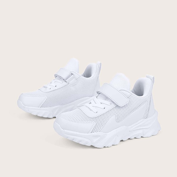 

Boys Minimalist Velcro Strap Sneakers, White