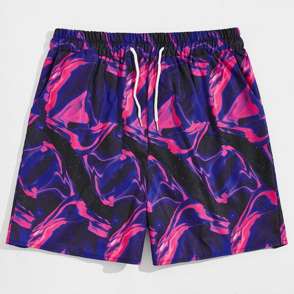 

Guys Graphic Print Shorts, Multicolor