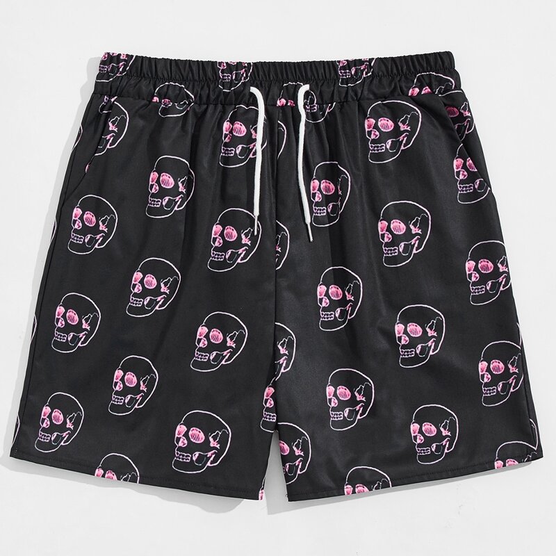 

Guys Skeleton Print Shorts, Multicolor