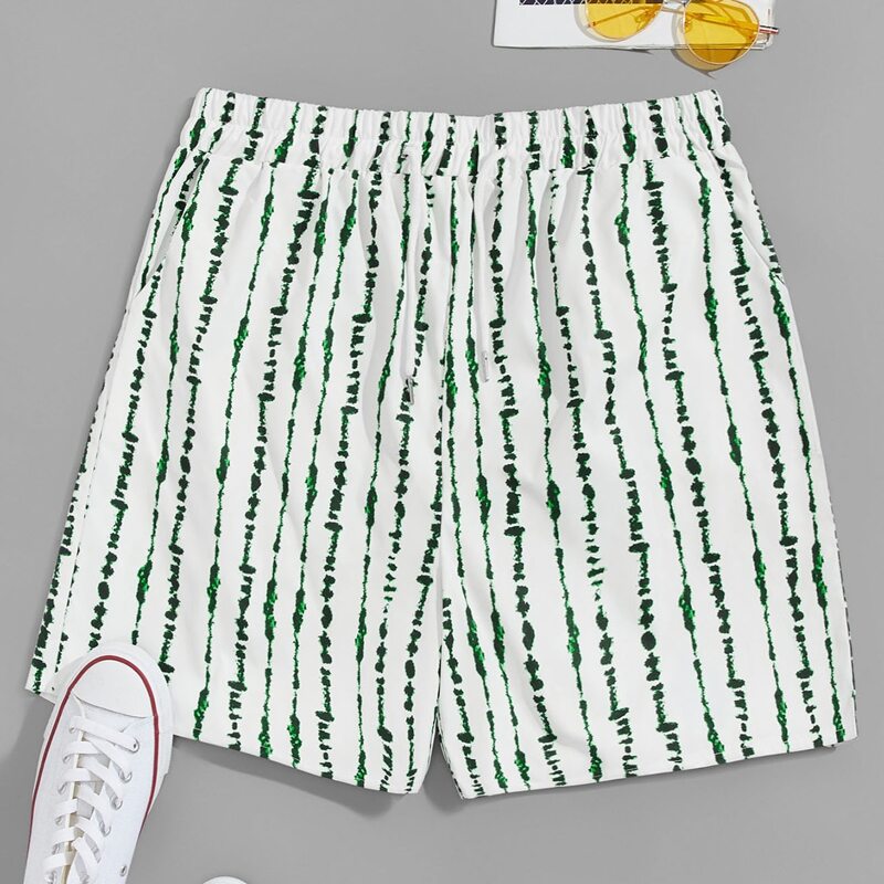 

Guys Graphic Print Shorts, White