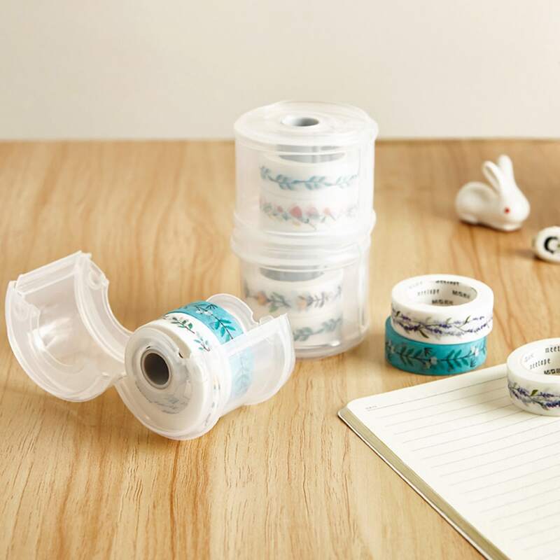 

1pc Clear Tape Dispenser, White