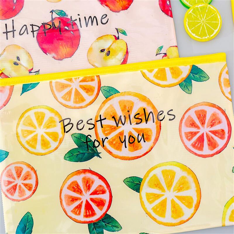 

1pc Fruit Pattern Random Color File Pocket, Multicolor