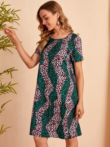 SHEIN Đầm Khối Màu Báo Giải trí - Nhiều màu - Xem 1
