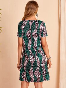 SHEIN Đầm Khối Màu Báo Giải trí - Nhiều màu - Xem 2