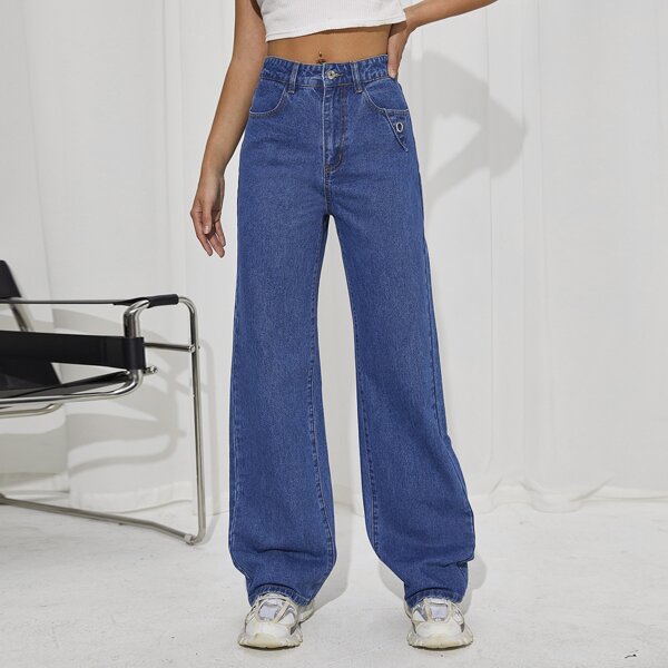 

Slant Pocket Boyfriend Jeans, Medium wash