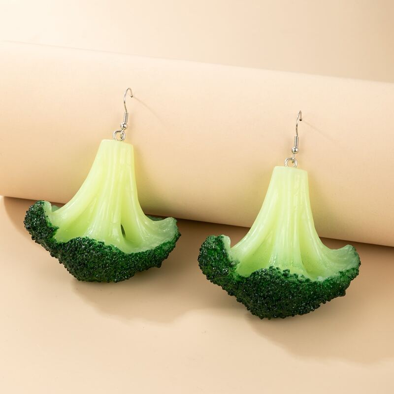 

Broccoli Drop Earrings, Green