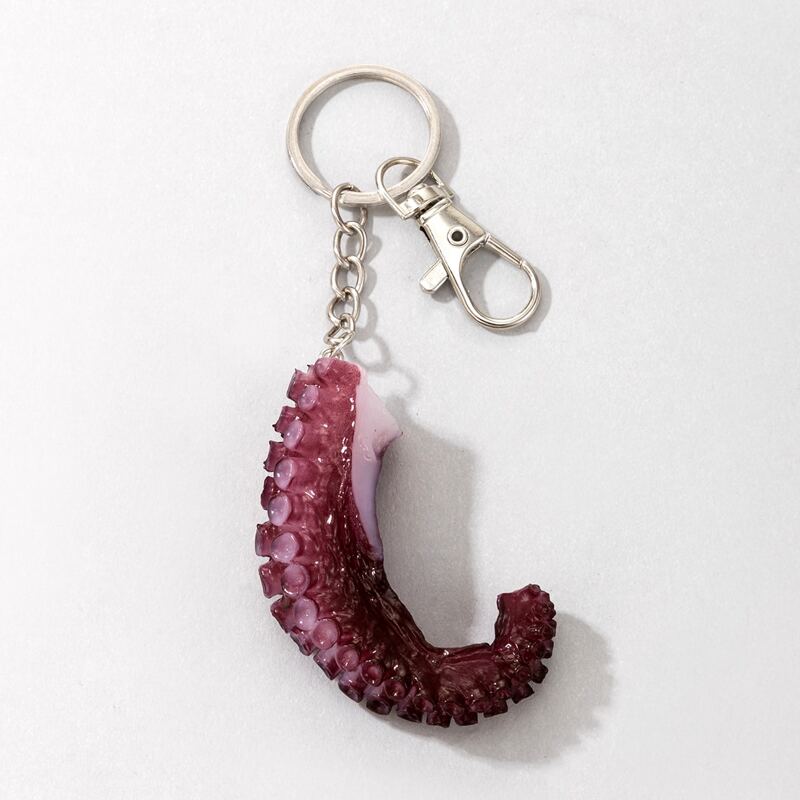 

Squid Charm Keychain, Purple