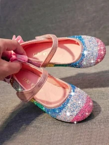 女孩彩虹金屬質感瑪麗珍平底鞋 - 彩色 - 查看 2