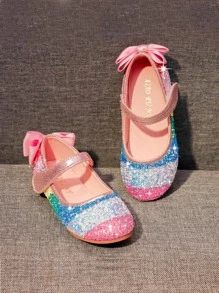 女孩彩虹金屬質感瑪麗珍平底鞋 - 彩色 - 查看 4