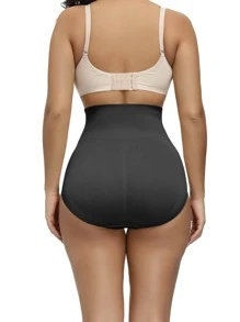 High Waist Shapewear Panty - Black - View 2