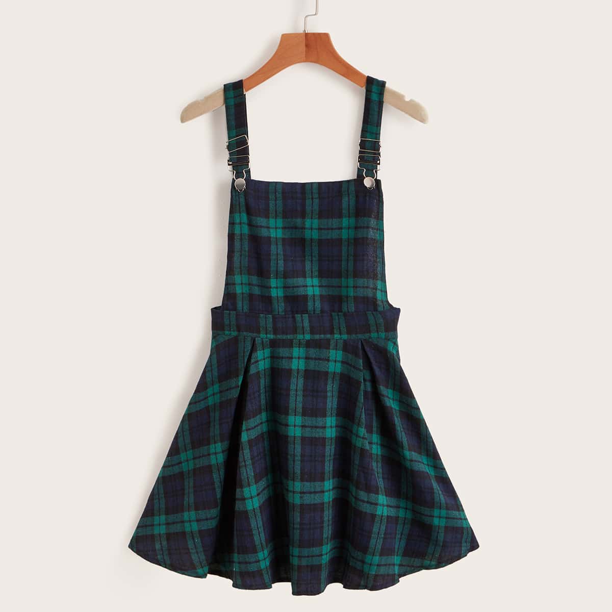 

Plaid Pinafore Dress, Multicolor
