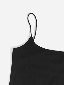 SHEIN Essnce 2 Packs Rib-Knit Cami Top - Multicolor - View 4