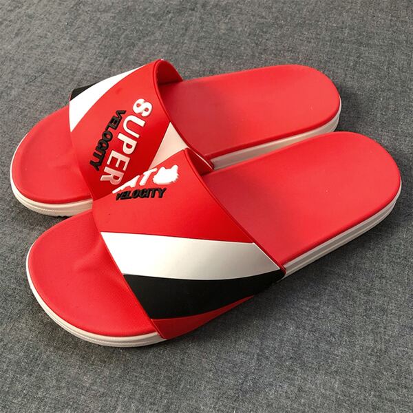 

Men Letter Graphic Slides, Red