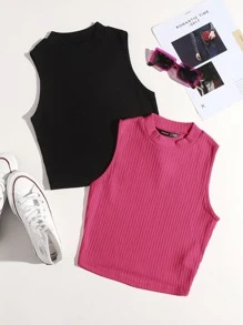 SHEIN EZwear Two-Piece Set Women Tank Tops & Camis - Multicolor - View 1