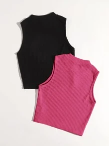 SHEIN EZwear Two-Piece Set Women Tank Tops & Camis - Multicolor - View 2