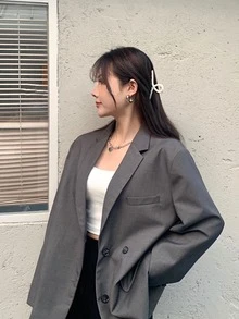 素色吊帶短上衣