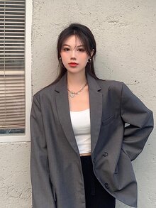 素色吊帶短上衣