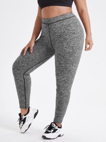 Yoga Basic Quần thể thao Legging Plus Size  & Quần - Xám - Xem 4