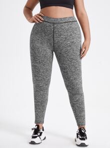 Yoga Basic Quần thể thao Legging Plus Size  & Quần - Xám - Xem 5