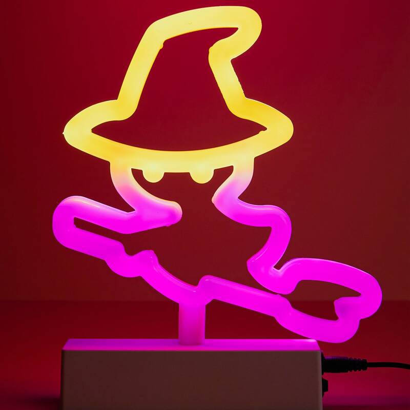 

Halloween Wizard Shaped Neon Light, Multicolor