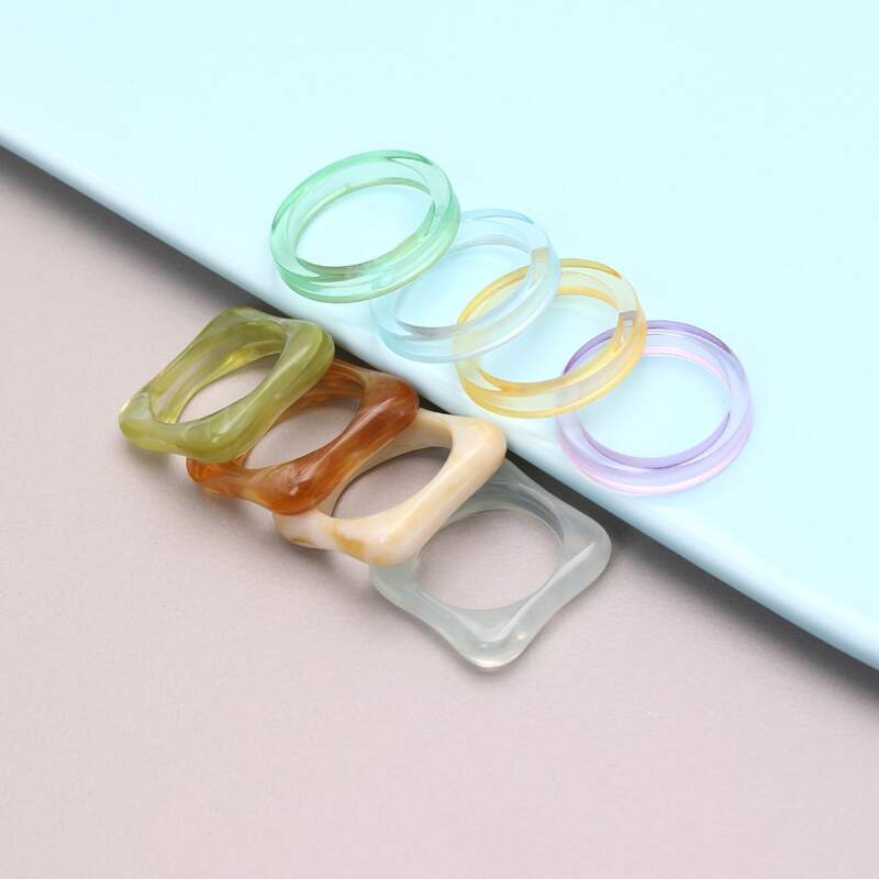 

8pcs Minimalist Ring, Multicolor
