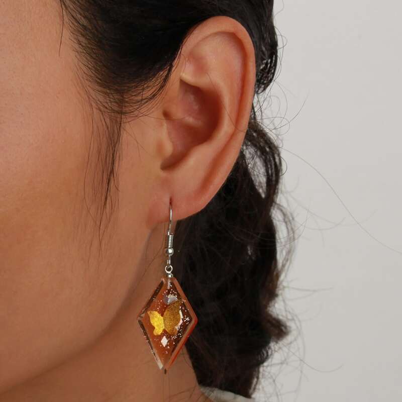 

Butterfly Decor Earrings, Orange