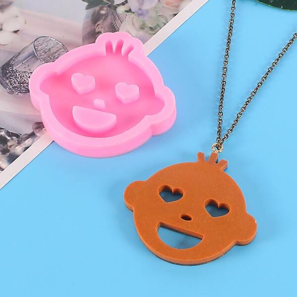 

1pc Baby Shaped Epoxy Mold, Pink