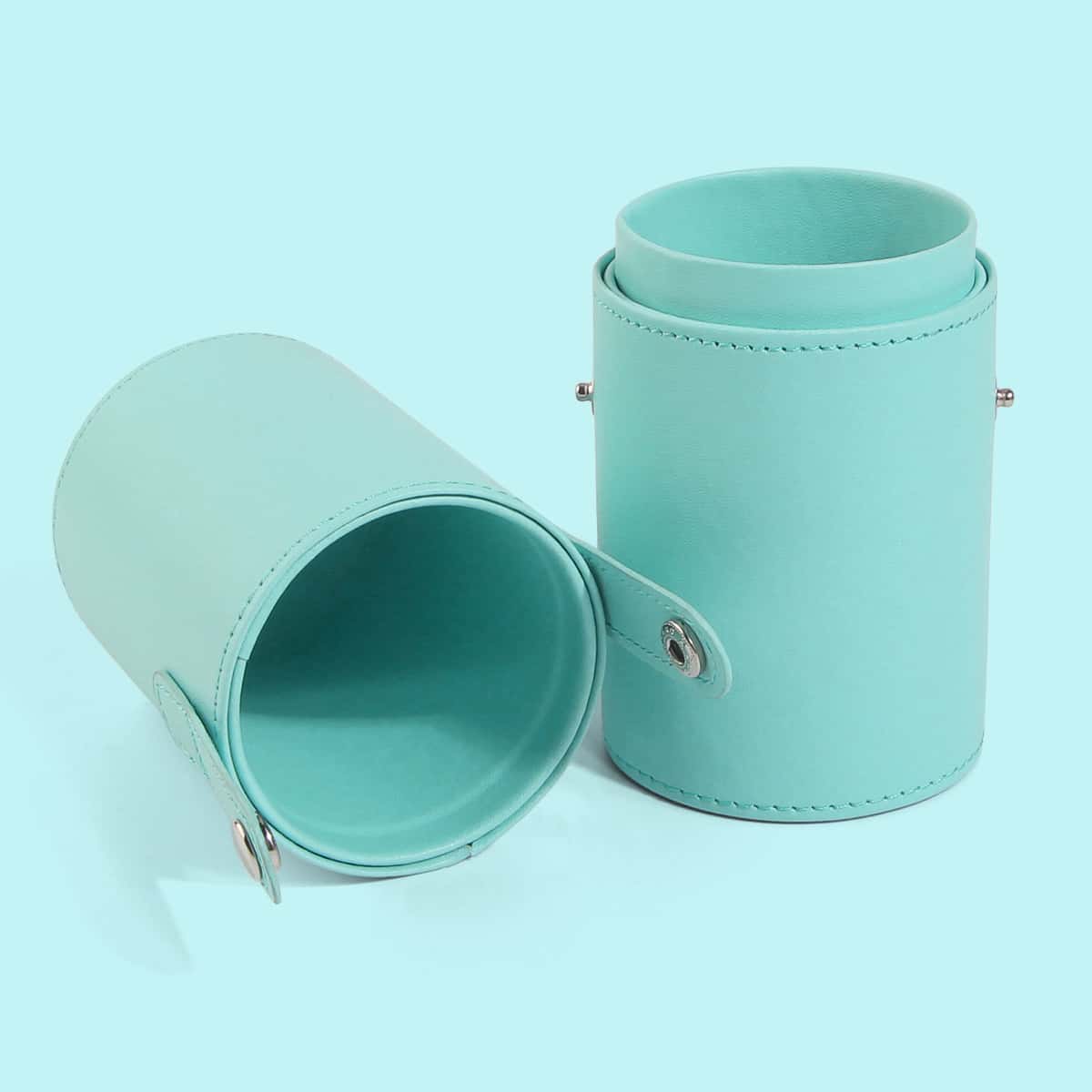 

1pc Makeup Brush Storage Box, Blue