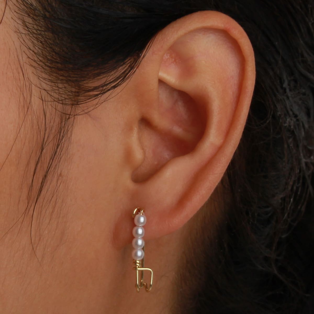 

Faux Pearl Decor Earrings, Gold