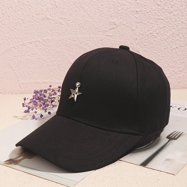 

Star Decor Baseball Cap, Black