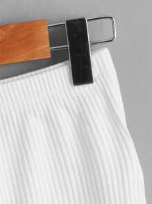 SHEIN Young Girl 3pcs Solid Rib Knit Leggings - Multicolor - View 4