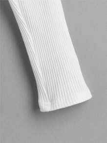 SHEIN Young Girl 3pcs Solid Rib Knit Leggings - Multicolor - View 7