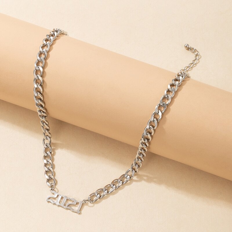 

Letter Chain Necklace, Silver