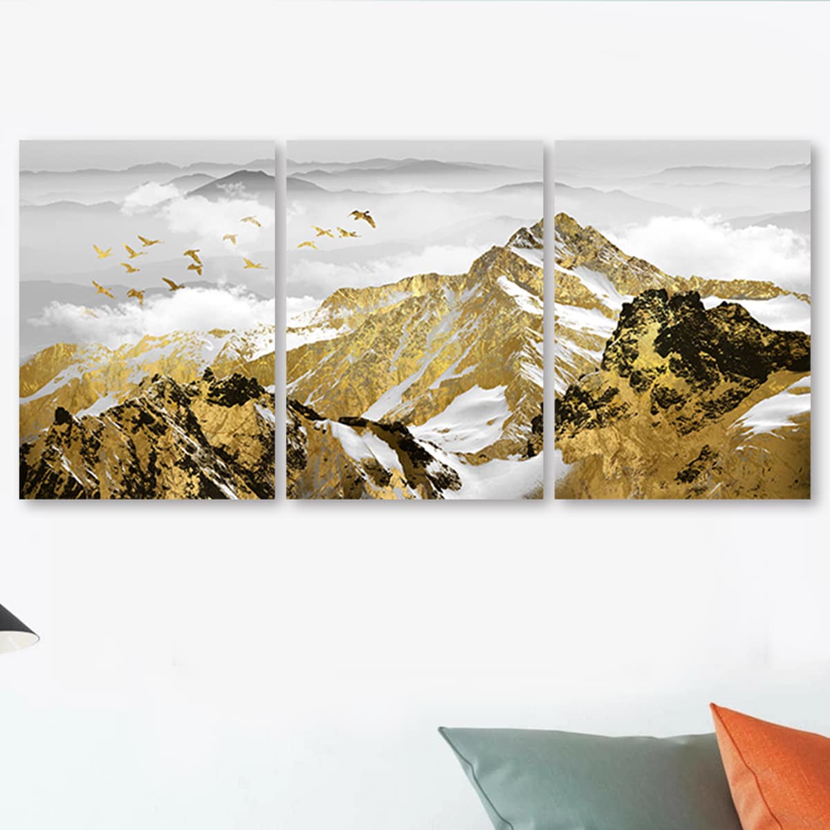 

Abstract Mountain Print DIY Diamond Unframed Painting, Multicolor