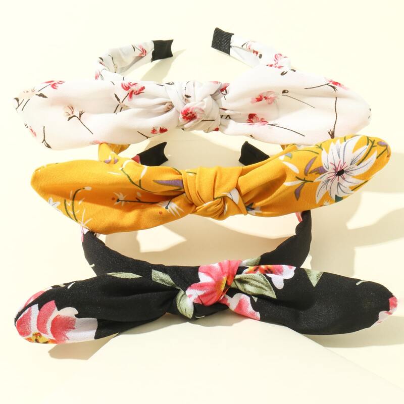

2pcs Random Floral Pattern Headband, Multicolor