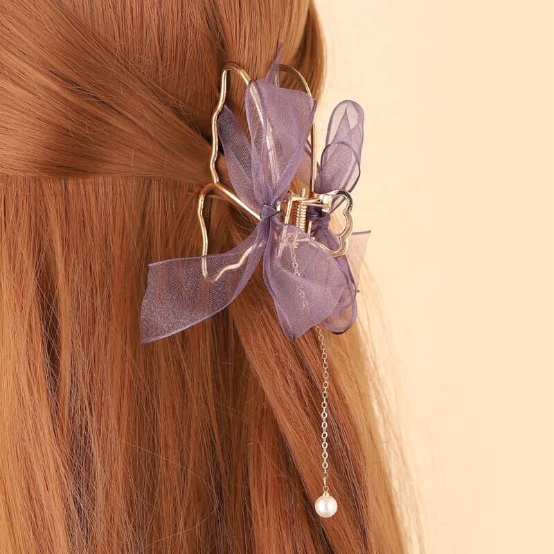 

Bow Decor Hair Claw, Gold