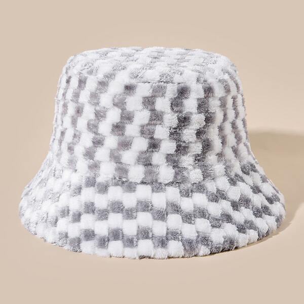 

Fluffy Bucket Hat, Grey