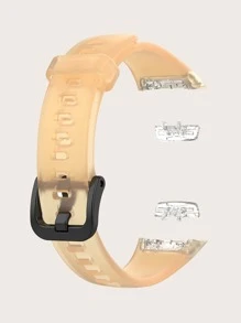 Clear Strap Watchband Compatible With Huawei Honor Band - Orange - View 4