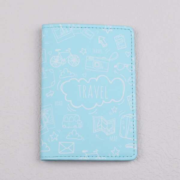 

Cartoon Graphic Purse, Baby blue