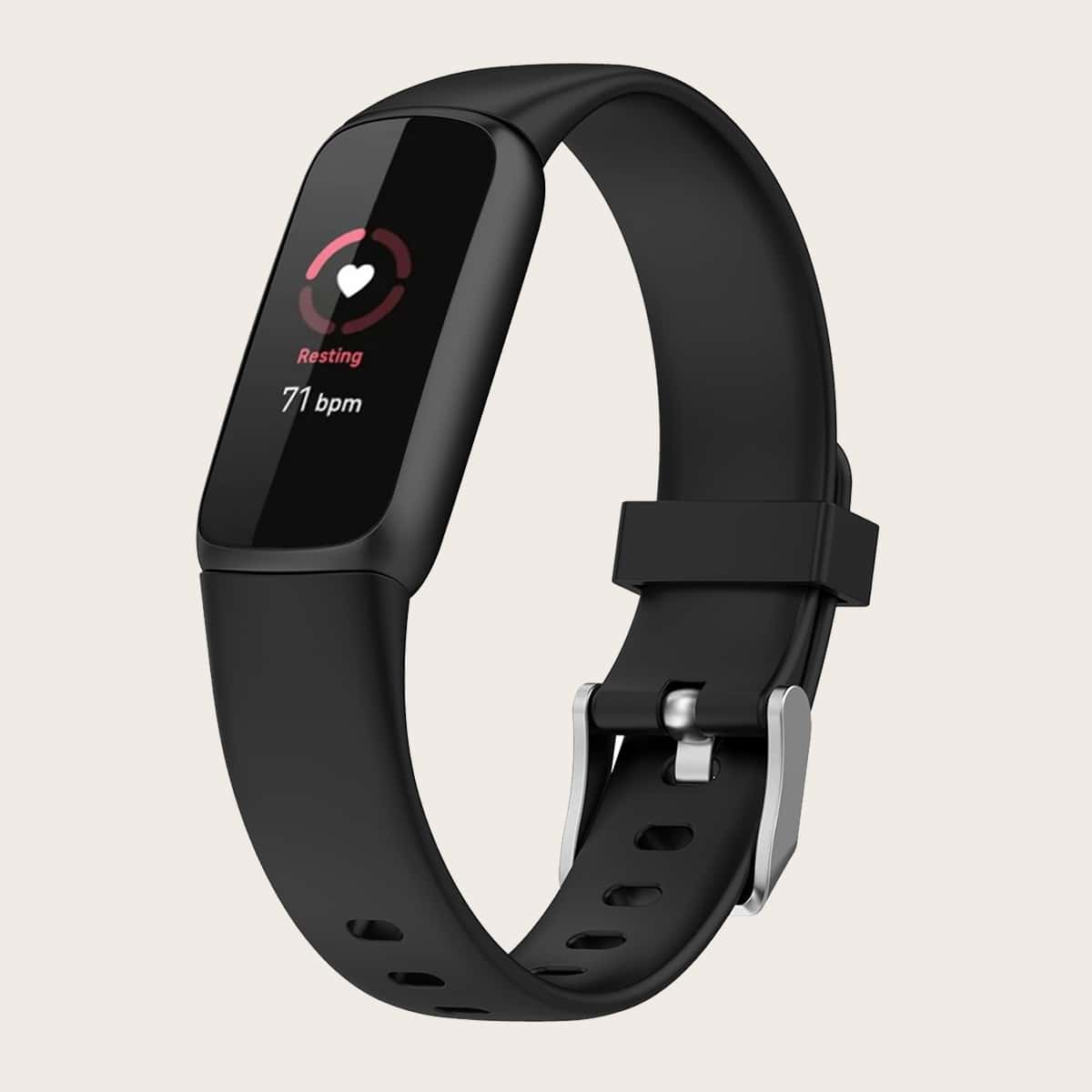 

Silicone Watchband For Fitbit Luxe, Black