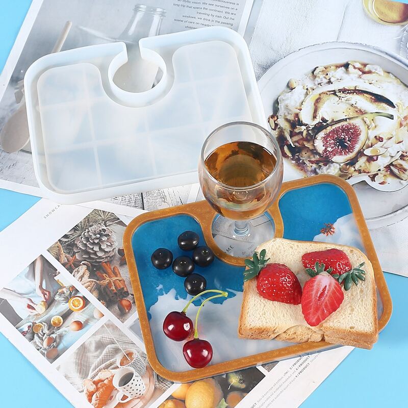 

1pc DIY Epoxy Tray Mold, White