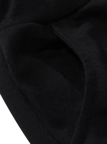 ROMWE MEN Guys Skull & Heart Graphic Drawstring Sweatpants - Black - View 3