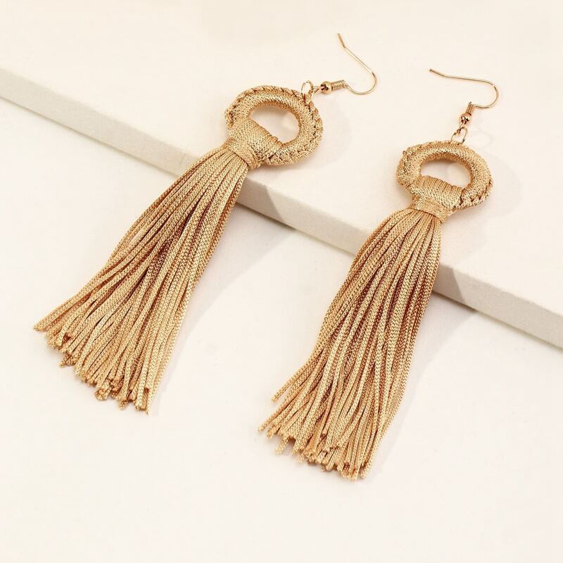 

Tassel Drop Earrings, Gold