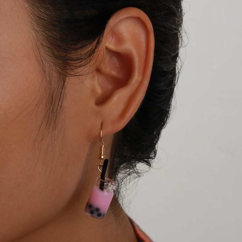

Drink Drop Earrings, Pink