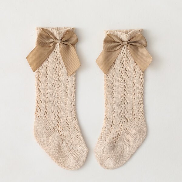 

Baby Bow Decor Socks, Khaki