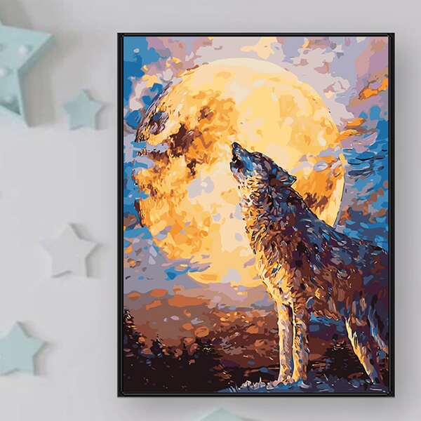 

Wolf Pattern Diamond Painting Without Frame, Multicolor
