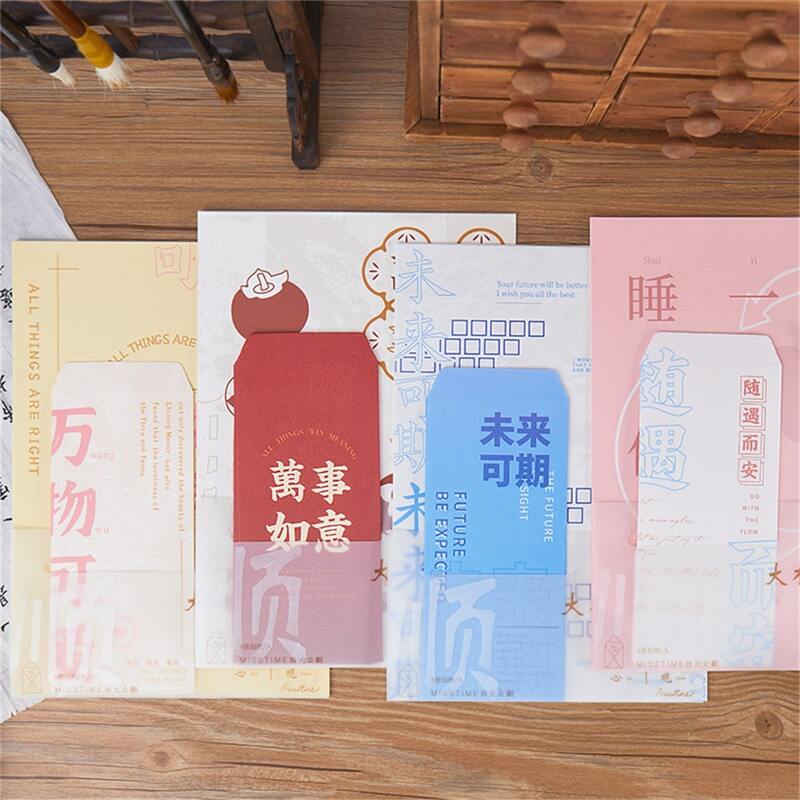 

9pcs Random Pattern Envelope & Writing Paper Set, Multicolor