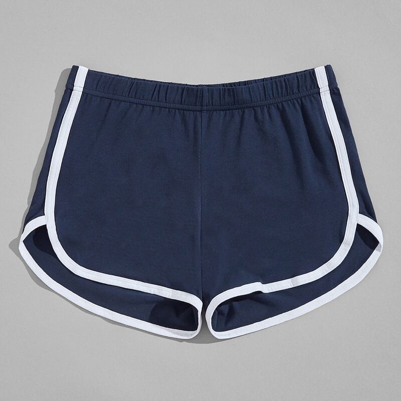 

Guys Contrast Binding Sleep Shorts, Navy blue